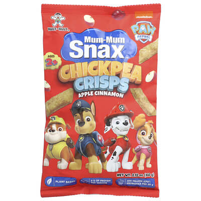 Mum-Mum Snax™, Chickpea Crisps, Paw Patrol™, Ages 2+, Apple Cinnamon, 2.12 oz (60 g)