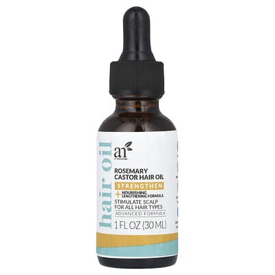 Hair Oil, Rosemary Castor, 1 fl oz (30 ml)
