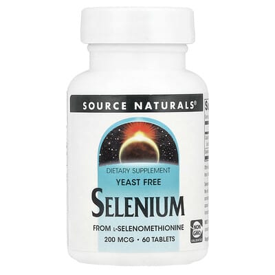 Selenium, без дрожжей, 200 mcg, 60 таблеток