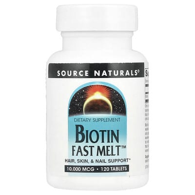 Source Naturals Биотин Fast Melt 10,000 mcg 120 таблеток