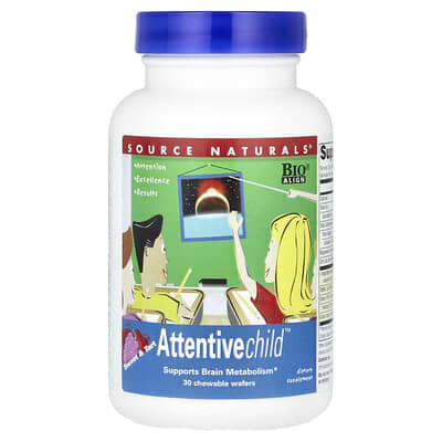 Attentive Child™, Sweet & Tart, 30 Chewable Wafers