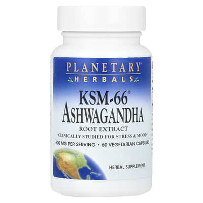 KSM-66® Ashwagandha Root Extract, 60 Vegetarian Capsules (300 mg per Capsule)