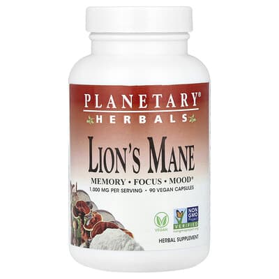 Ежовик гребенчатый Lion's Mane 90 Vegan Capsules (500 mg per Capsule)