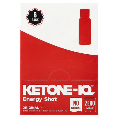 Energy Shot, Original, без кофеина, 6 бутылок по 2 fl oz (59 ml)