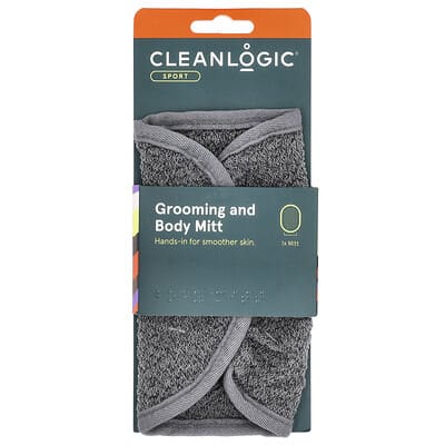 Абразивная губка для тела Sport, Grooming and Body Mitt, Gray, 1 шт