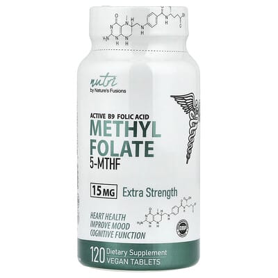 Methyl Folate, 15 mg, 120 веганских таблеток