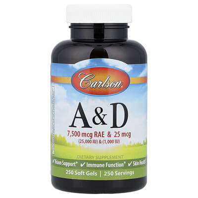 Vitamin A & D, 250 Soft Gels