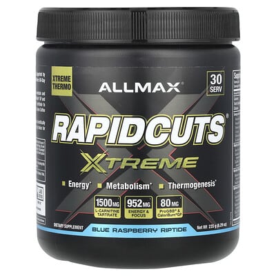 ALLMAX Rapidcuts® Xtreme, Blue Raspberry Riptide, 8.29 oz (235 g)