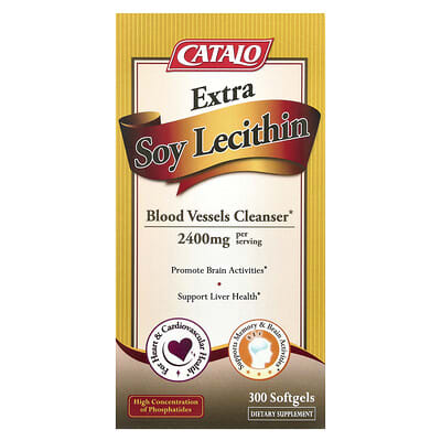 Extra Soy Lecithin, 300 Softgels, (1,200 mg per Softgel)