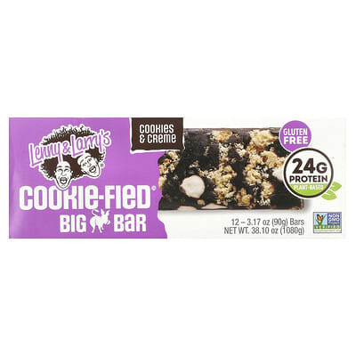 Протеиновый батончик Cookie-Fied® Big Bar, Cookies & Creme, 12 шт., 3.17 oz (90 g) каждый