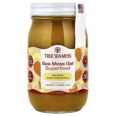 Гель из морского мха Superfood, манго и ананас, 16 fl oz (473 ml)