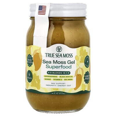 Суперфуд гель Sea Moss, 5 в 1, 16 fl oz (453 ml)