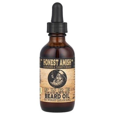 Pure Beard Oil, Unscented, 2 fl oz (60 ml)