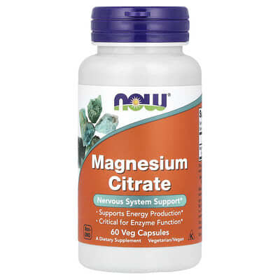 Цитрат магния, 60 веганских капсул (133 mg на капсулу)