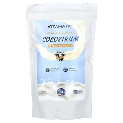 Bovine Grass Fed Colostrum, Unflavored, 16 oz (454 g)