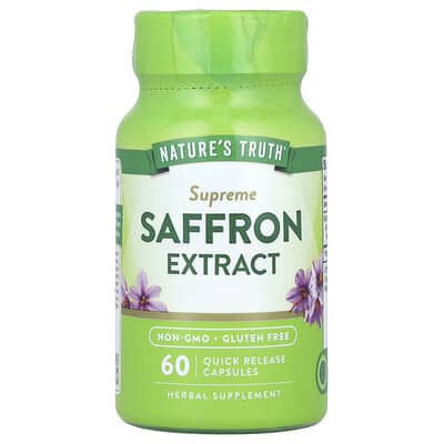 Nature's Truth Supreme экстракт шафрана, 60 быстрорастворимых капсул (88.5 mg на капсулу)