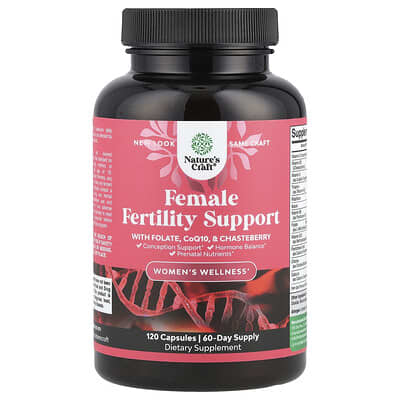 Female Fertility Support with Folate, CoQ10, & Chasteberry, 120 Capsules