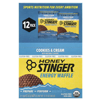 Honey Stinger Вафли Energy Waffle Cookies & Cream 12 шт 1.06 oz (30 g) Each