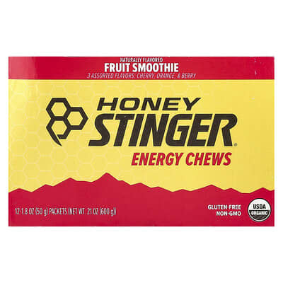 Energy Chews, Fruit Smoothie , 12 Packets, 1.8 oz (50 g) Each