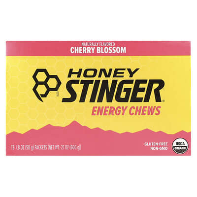 Energy Chews, Cherry Blossom, 12 Packets, 1.8 oz (50 g) Each