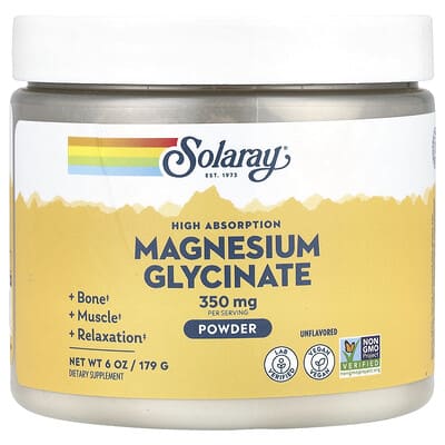 High Absorption Magnesium Glycinate, Unflavored, 6 oz (179 g)