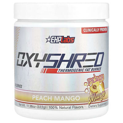 Термогенческий жиросжигатель OxyShred, Peach Mango, 11.36 oz (322 g)