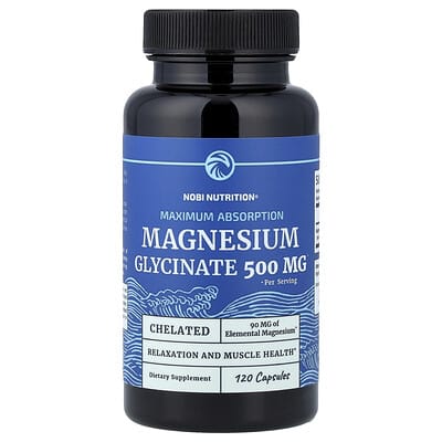 Magnesium Glycinate, Maximum Absorption, Chelated, 120 Capsules (250 mg per Capsule)