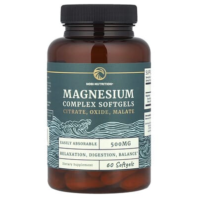 Nobi Nutrition Magnesium Complex, 500 mg, 60 мягких капсул