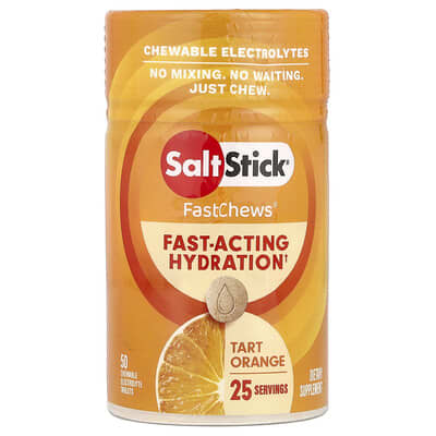 SaltStick FastChews® жевательные электролиты, Tart Orange, 50 шт