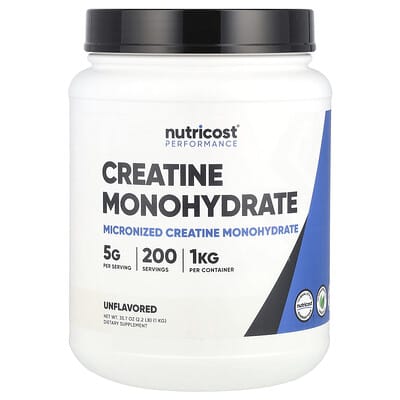 Nutricost Performance, Creatine Monohydrate, без вкуса, 2.2 lb (1 kg)