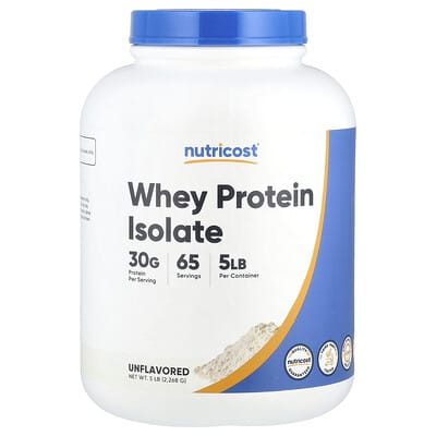 Whey Protein Isolate, Unflavored, 5 lb (2,268 g)