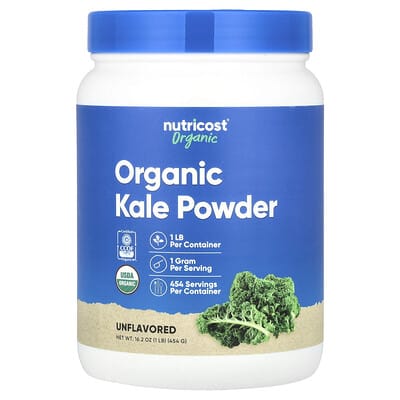 Nutricost органический порошок кале, без вкуса, 16.2 oz (454 g)
