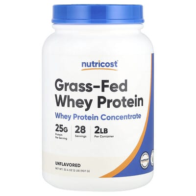 Nutricost протеин из сыворотки без вкуса, 2 lb (907 g)