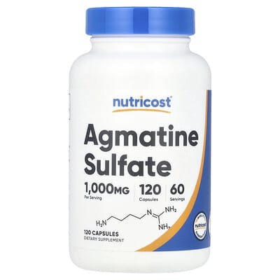 Agmatine Sulfate, 120 Capsules (500 mg per Capsule)