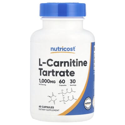 L-Carnitine Tartrate, 60 Capsules (500 mg per Capsule)