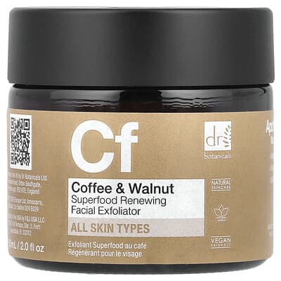 Dr. Botanicals Очищающий скраб для лица Coffee & Walnut Superfood