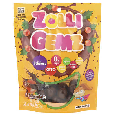 Zolli Gemz®, молочный шоколад с карамелью, 3 oz (85 g)