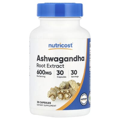 Ashwagandha Root Extract, 600 mg, 30 Capsules