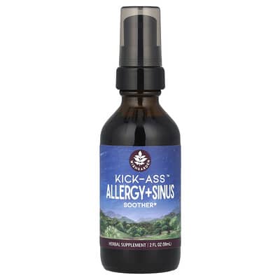 Средство для облегчения симптомов аллергии и синусита WishGarden Herbs Kick-Ass™ Allergy + Sinus Soother, 2 fl oz (59 ml)