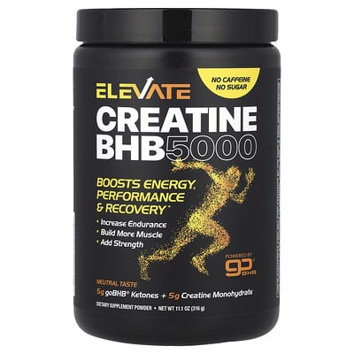 Elevate, креатин BHB 5000, нейтральный, 11.1 oz (316 g)