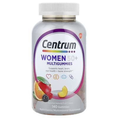 Women 50+ Multigummies, Assorted Natural Fruit, 140 Gummies