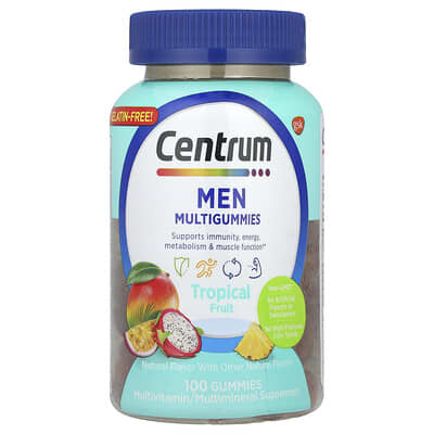 Men Multigummies, Tropical Fruit, 100 Gummies