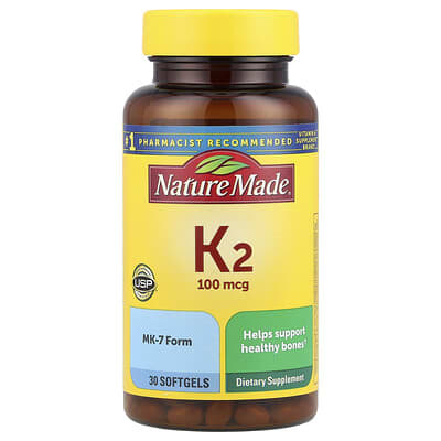 Витамин K2, 100 mcg, 30 Softgels