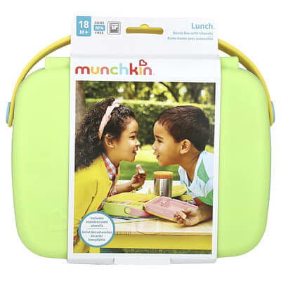 Lunch™, Bento Box With Utensils, 18 Months+, Green, 3 Piece Set