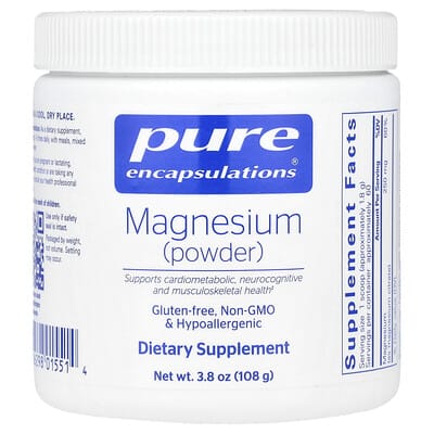 Магний в порошке Pure Encapsulations, 3.8 oz (108 g)