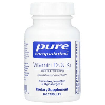 Vitamin D3 & K2, 120 Capsules