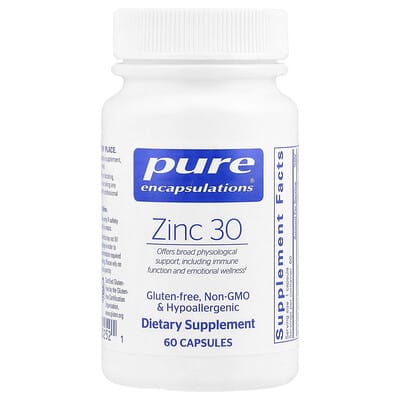Zinc 30, 60 Capsules (30 mg per Capsule)