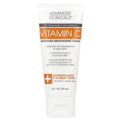 Vitamin C, Advanced Brightening Cream , 2 fl oz (59 ml)
