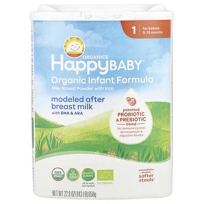 Organic Infant Formula, Milk-Based Powder with Iron, 0-12 Months , 22.9 oz (650 g)