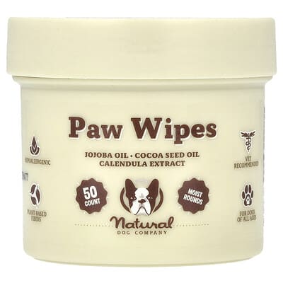 Paw Wipes, For Dogs, All Ages, 50 Count